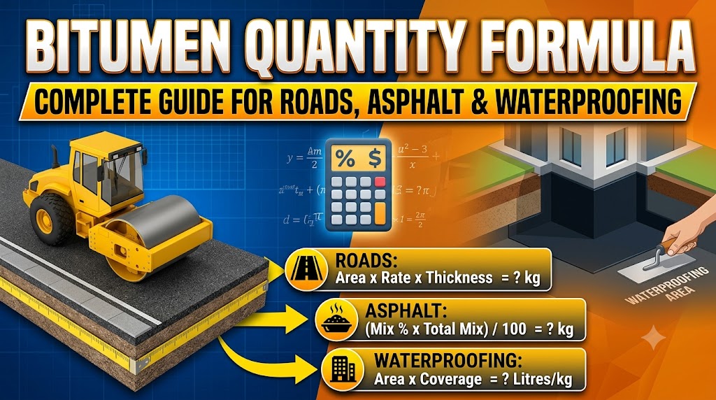 Bitumen Quantity Formula: Complete Guide to Calculating Bitumen for Roads, Asphalt, and Waterproofing Bitumen Quantity Formula