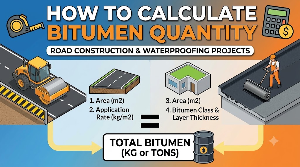 How to Calculate Bitumen Quantity: Complete Guide for Road Construction and Waterproofing Projects 5341265b 02c1 4512 8d7b d089f0d45bdb
