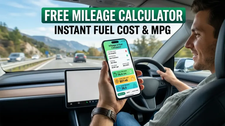 Free Mileage Calculator – Instant Fuel Cost & MPG