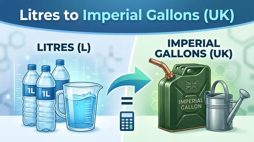 Litres to Imperial Gallons (UK)
