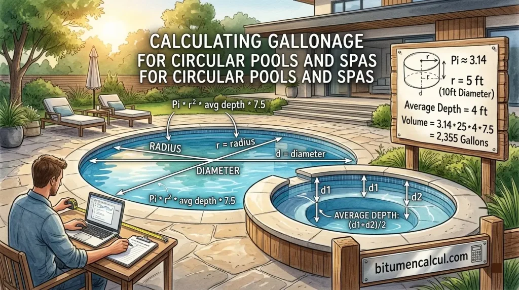 Calculating Gallonage for Circular Pools and Spas