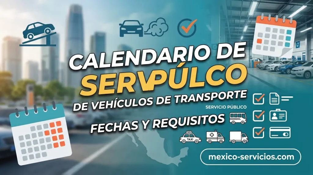 Calendario de vehículos de servicio público