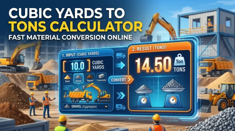 Cubic Yards to Tons Calculator: Fast Material Conversion Online