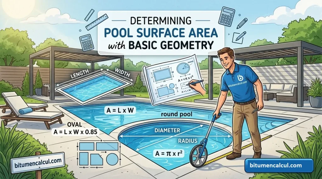 Determining Pool Surface Area with Basic Geometry