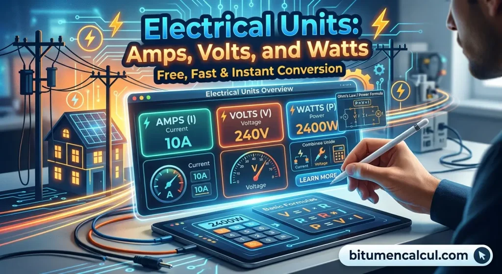 electrical units amps, volts, and watts