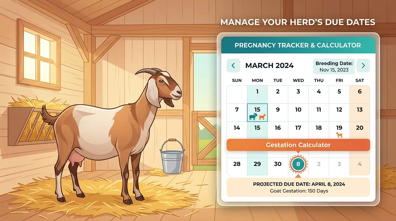 Goat Gestation Calculator: Exact Due Date & Kidding Chart