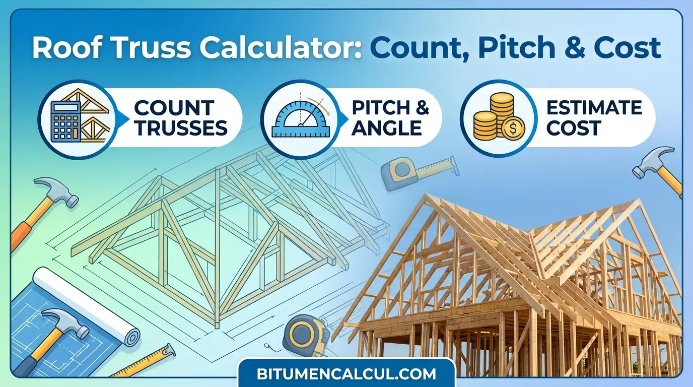 Roof Truss Calculator Count, Pitch & Cost