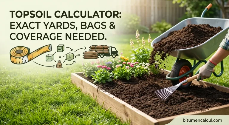 Topsoil Calculator - Exact Yards, Bags & Coverage Needed