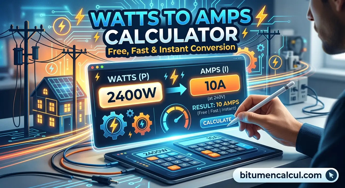 Watts to Amps Calculator Free, Fast & Instant Conversion