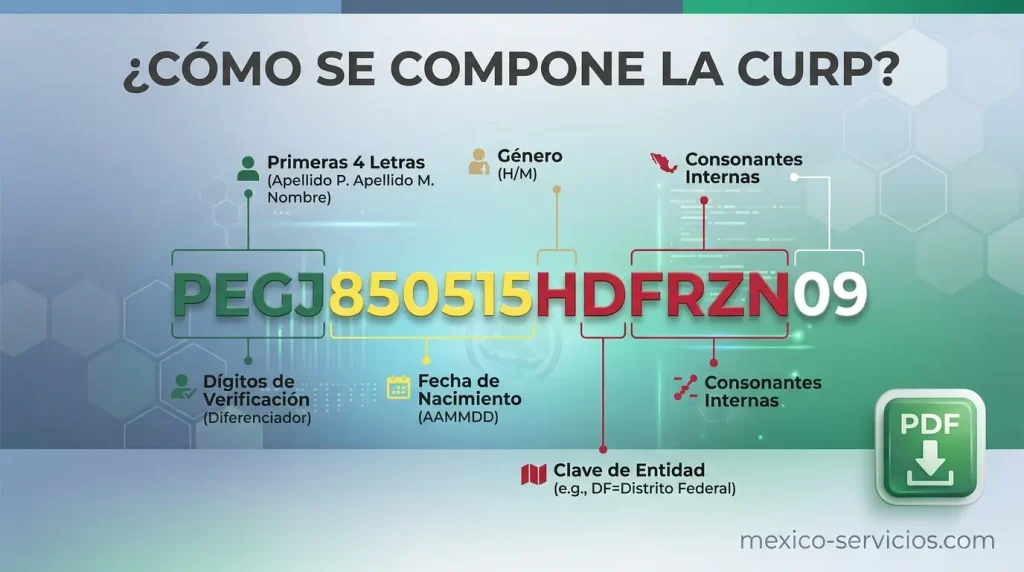 ¿Cómo se compone la CURP?