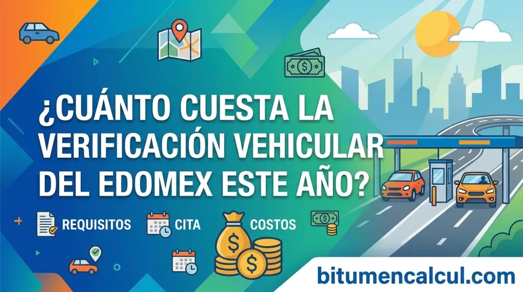 ¿Cuánto cuesta la verificación vehicular del Edomex este 2026