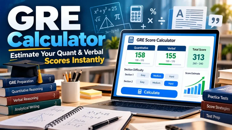 GRE Calculator Estimate Your Quant & Verbal Scores Instantly