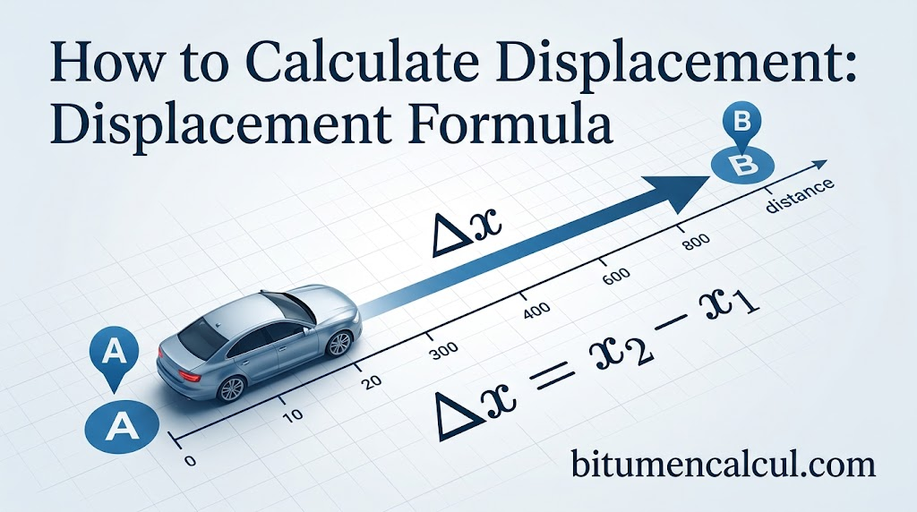 how to calculate displacement displacement formula