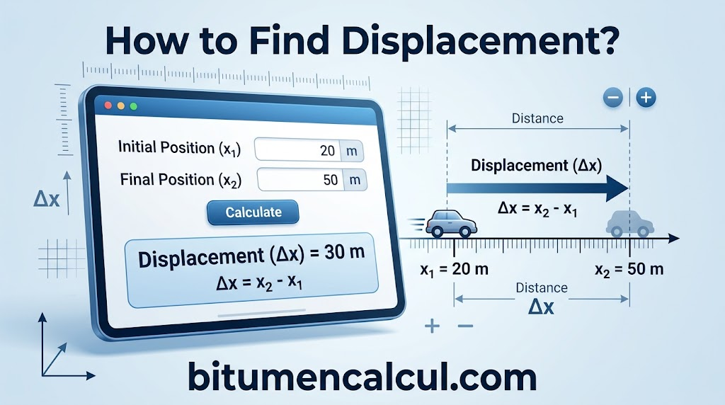 how to find displacement using the displacement calculator