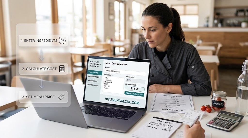 how to use the menu cost calculator