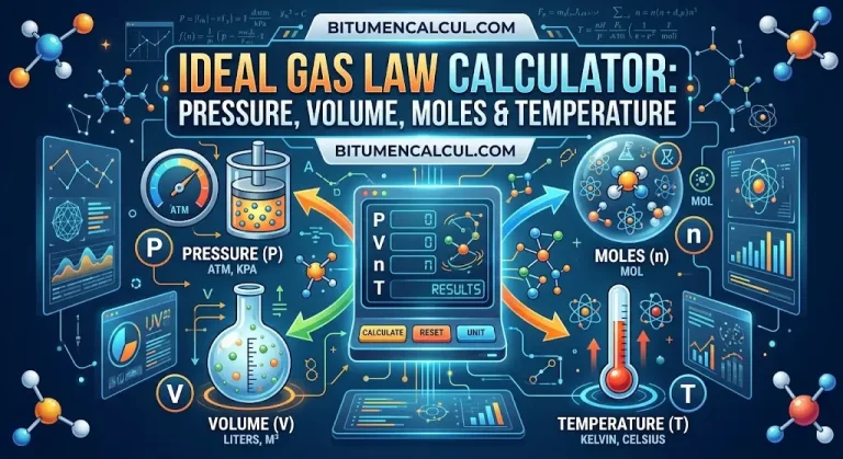Ideal Gas Law Calculator Pressure Volume Moles & Temperature
