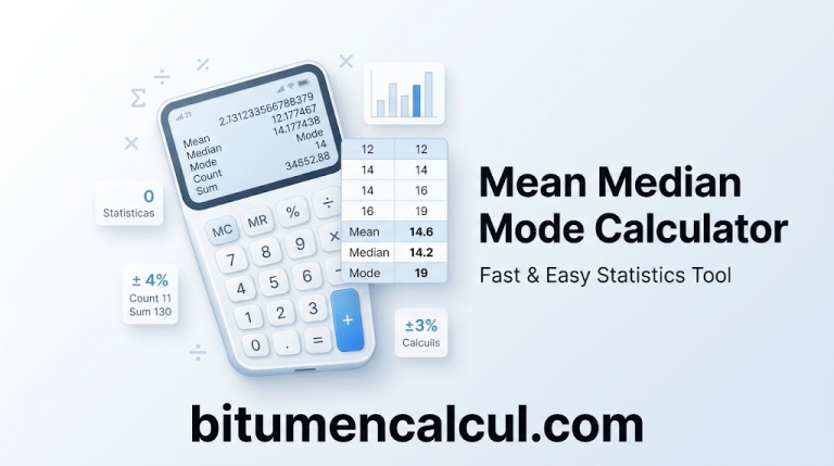 Mean Median Mode Calculator – Fast & Easy Statistics Tool