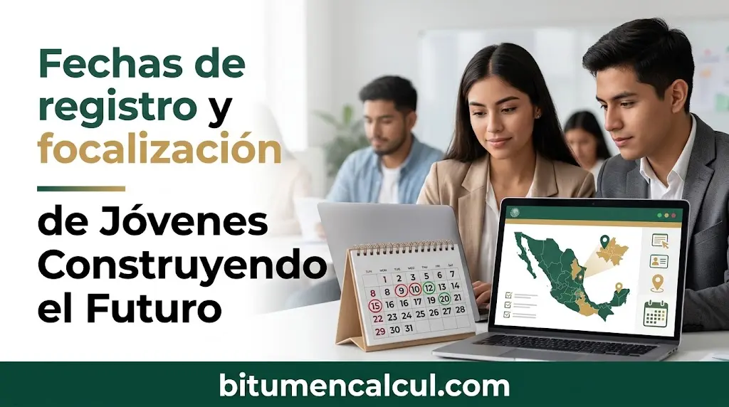 Fechas de registro y focalización de Jóvenes Construyendo el Futuro