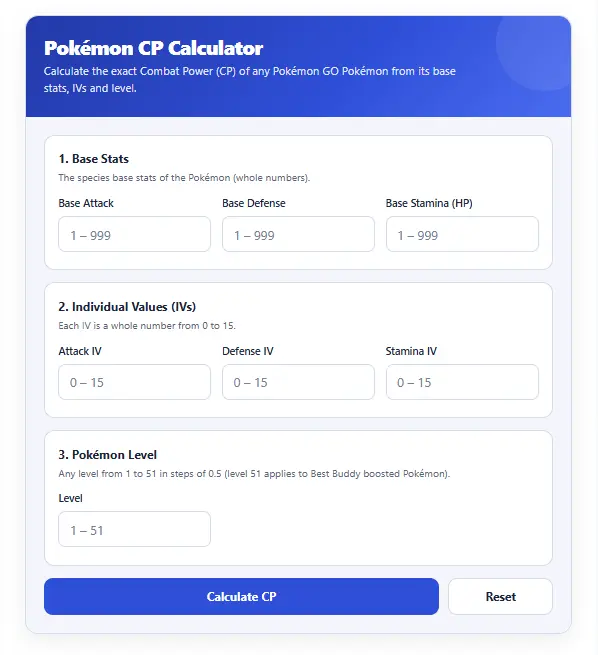 How to Use the GameInfo Evolution Calculator