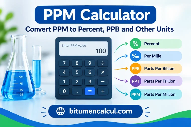 PPM Calculator Convert PPM to Percent PPB and Other Units