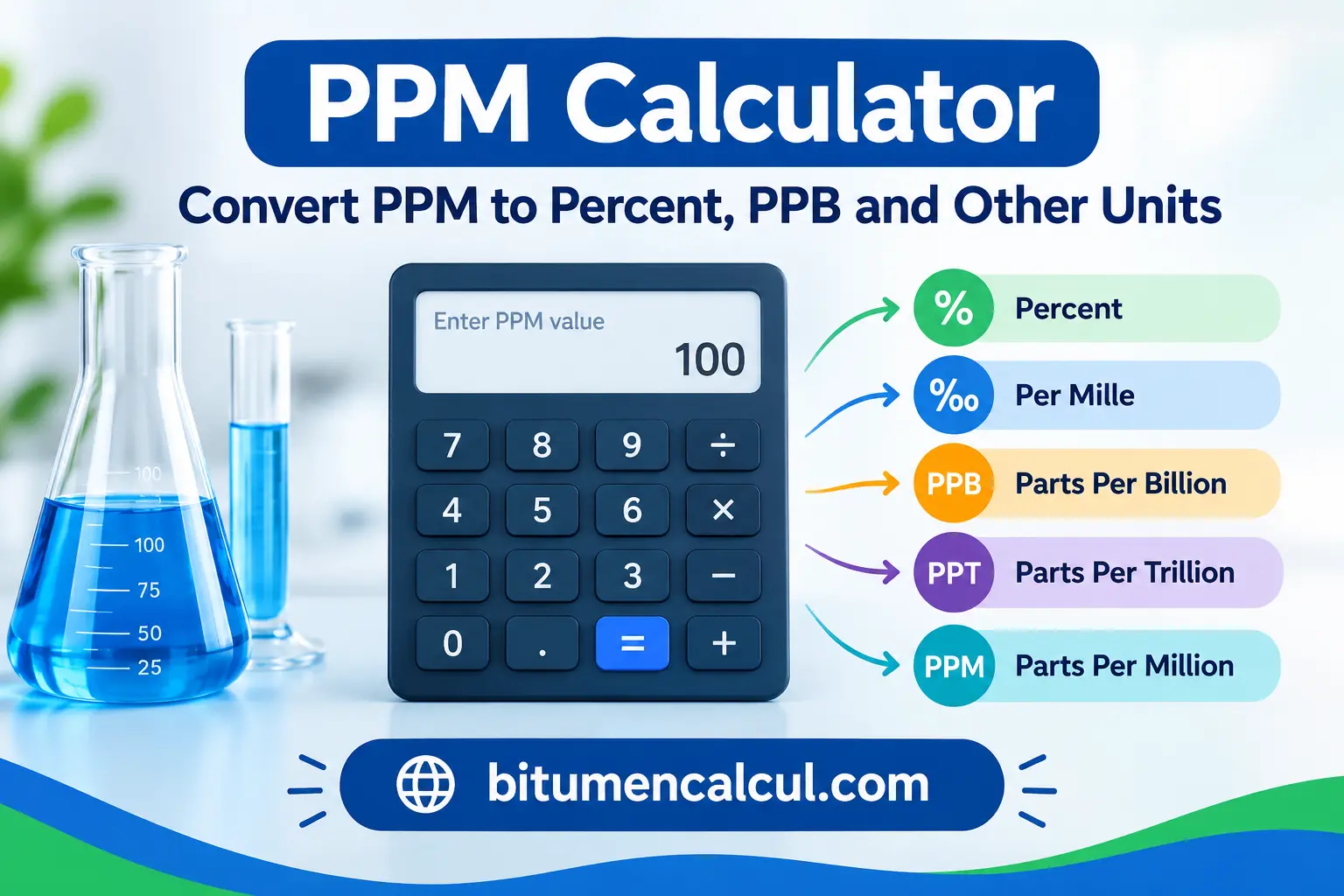 PPM Calculator Convert PPM to Percent PPB and Other Units