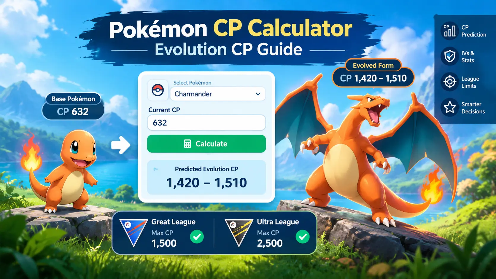 Pokémon CP Calculator Predict Evolution CP in Pokémon GO