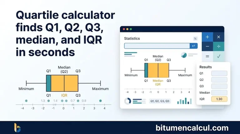Quartile calculator finds Q1 Q2 Q3 median and IQR in seconds