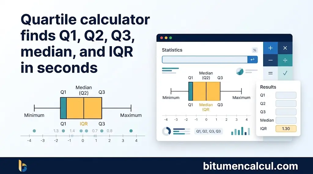 Quartile calculator finds Q1 Q2 Q3 median and IQR in seconds