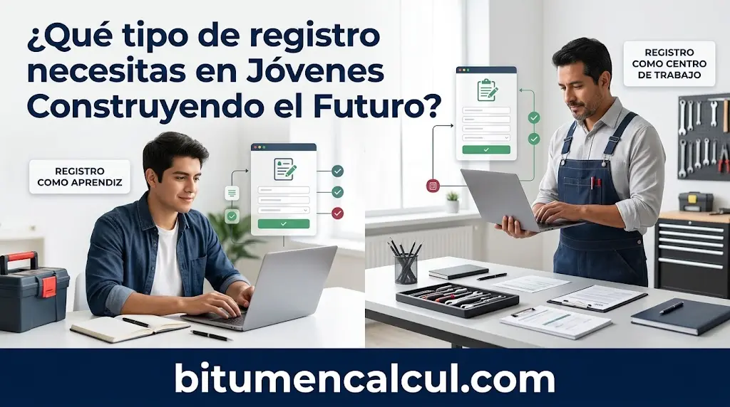 ¿Qué tipo de registro necesitas en Jóvenes Construyendo el Futuro?